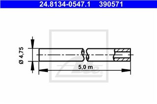 Przewód hamulcowy sztywny - ATE 24.8134-0547.1